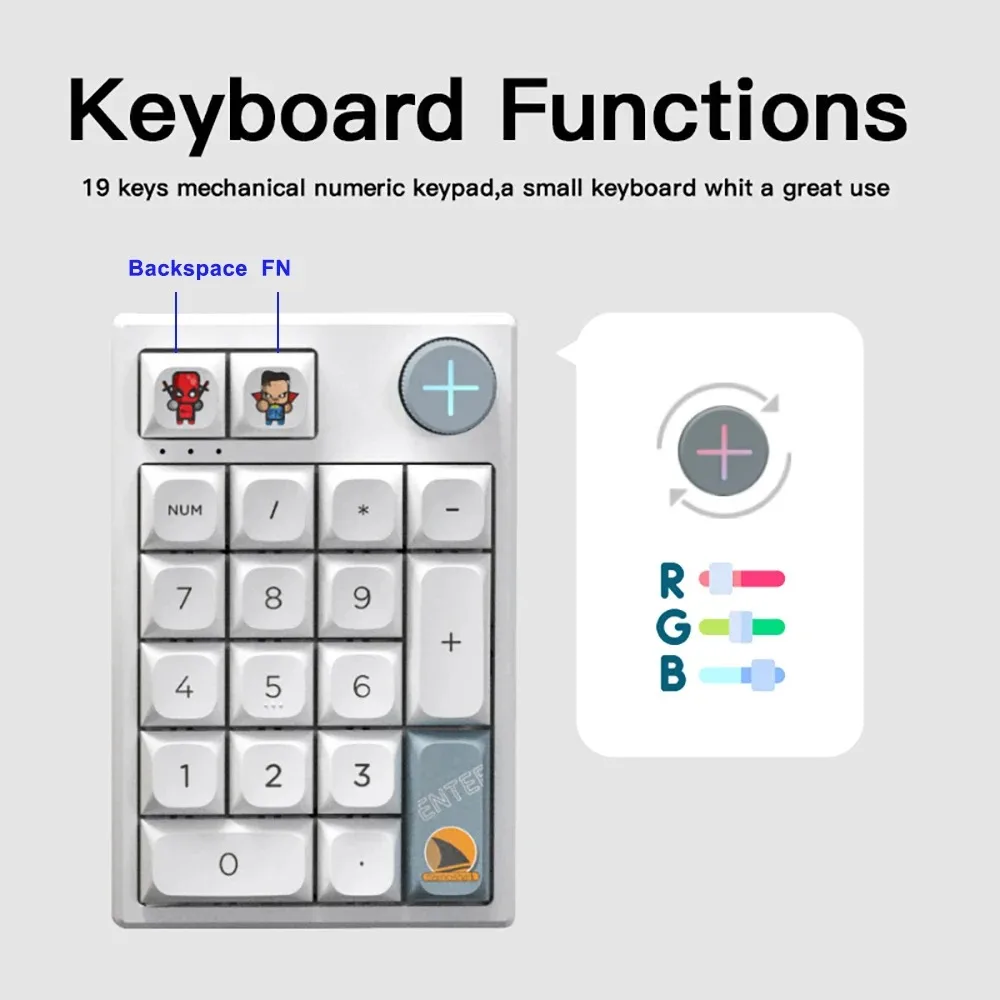 Mechanical Numpad Hot Swap Rgb Wireless - Darmoshark K3 Pro Wireless Mechanical Numeric