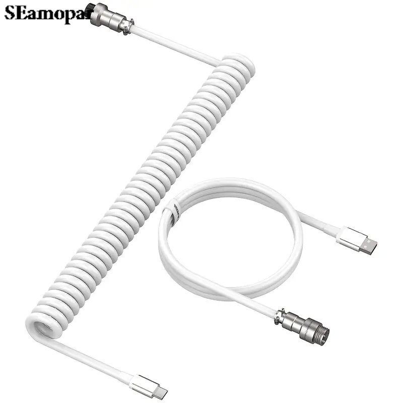 Type C Detachable Cable Coiled Keyboard - Coiled Keyboard Cable Type C To