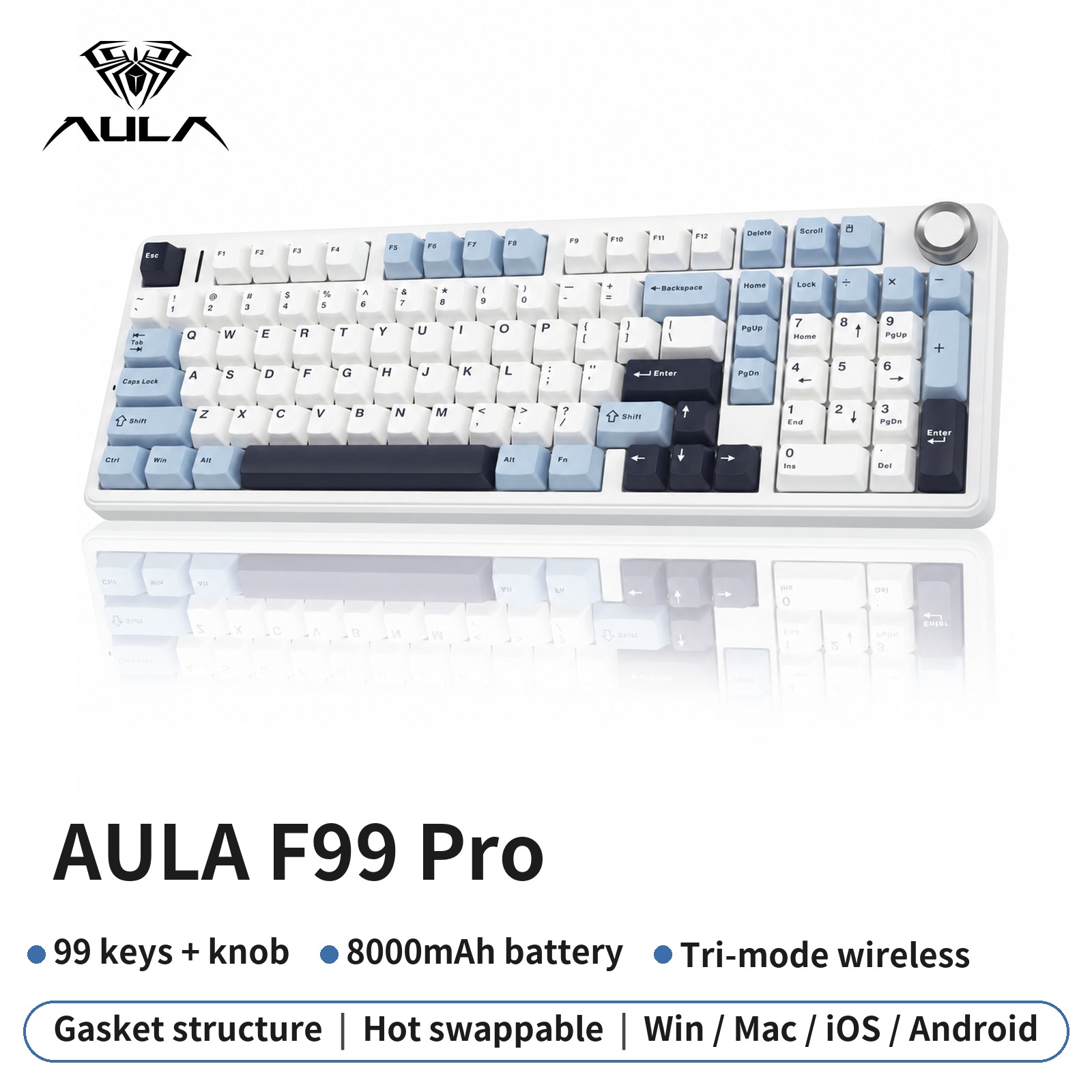 Mechanical Numpad Hot Swap Rgb Wireless - AULA F99 96% Wireless Gaming Mechanical