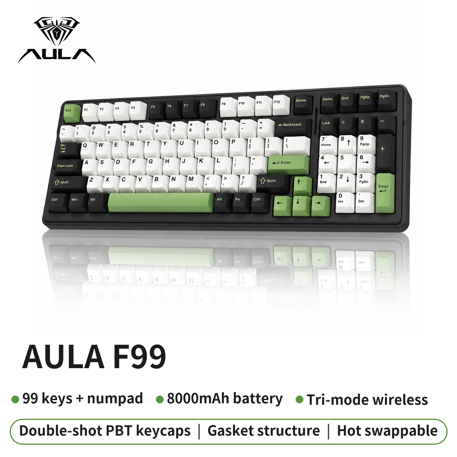 Mechanical Numpad Hot Swap Rgb Wireless - AULA F99 Pro Silent Wireless Mechanical