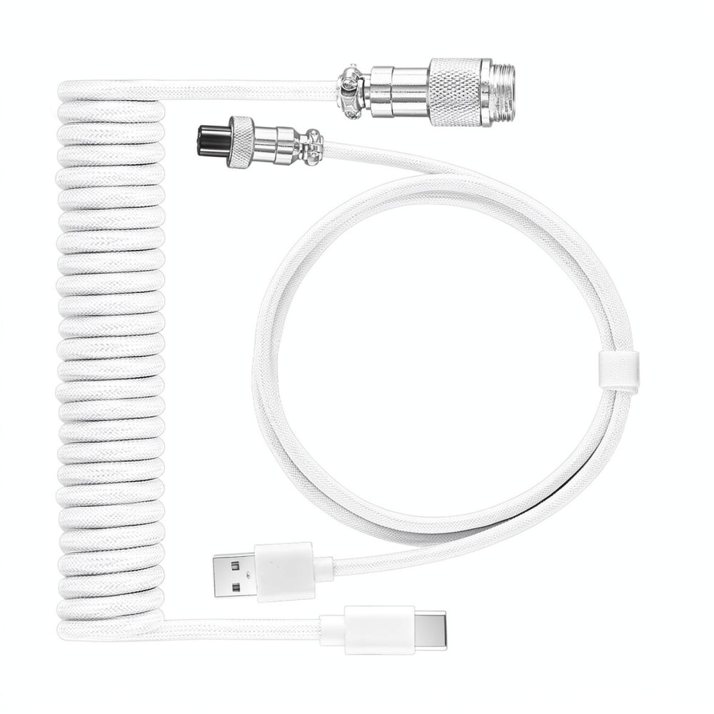 Type C Detachable Cable Coiled Keyboard - Coiled Aviator Cable For Mechanical Keyboard