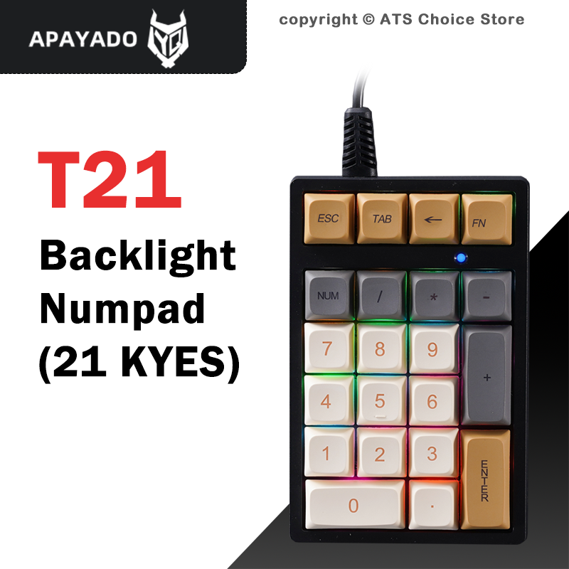 APAYADO T21 Mechanical Numpad  - đánh giá và giá Pbt Keycaps For Numeric Keypad Numpad