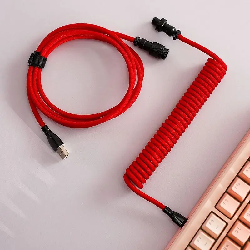 For Magnetic Switch USB A To T - đánh giá và giá Type C Detachable Cable Coiled Keyboard