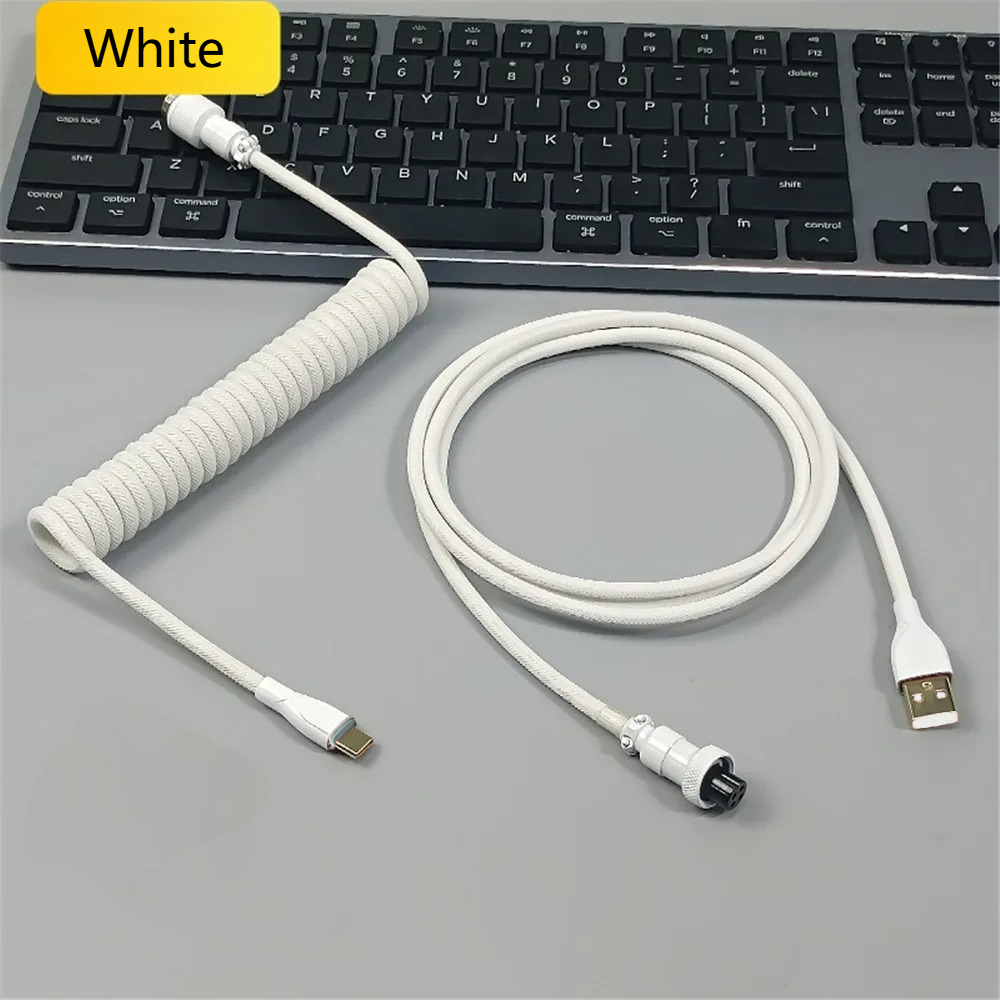 For Magnetic Switch USB A To T - đánh giá và giá Type C Detachable Cable Coiled Keyboard