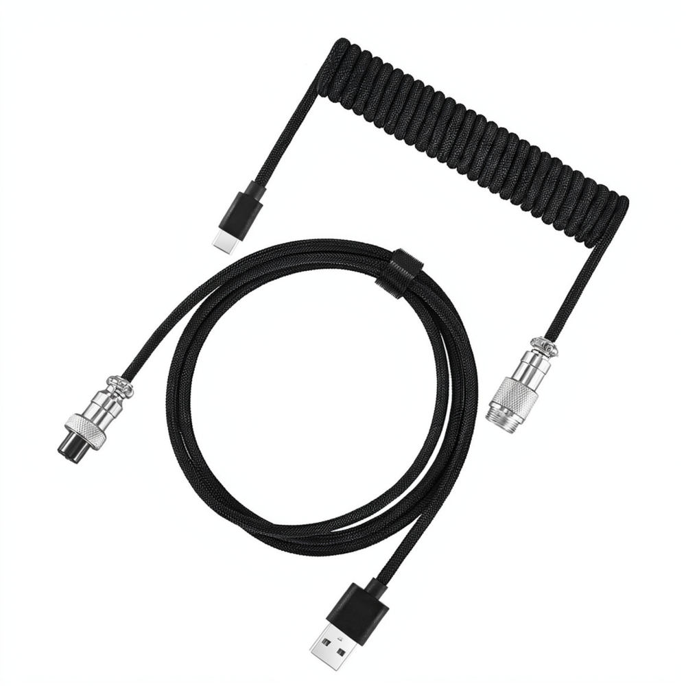 Coiled Aviator Cable For Mecha - đánh giá và giá Type C Detachable Cable Coiled Keyboard