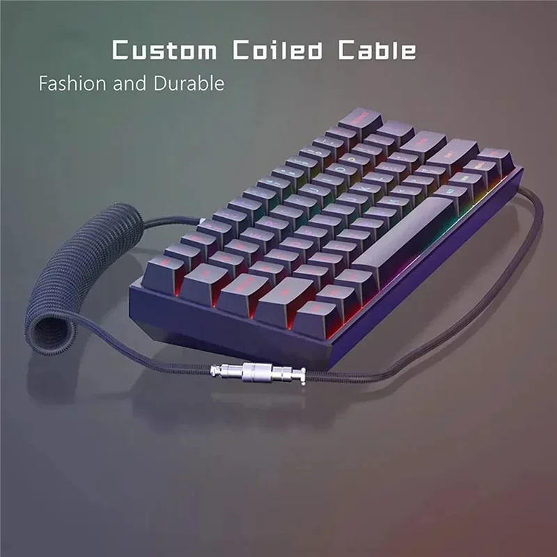 Type C Mechanical Keyboard Coi - đánh giá và giá Type C Detachable Cable Coiled Keyboard