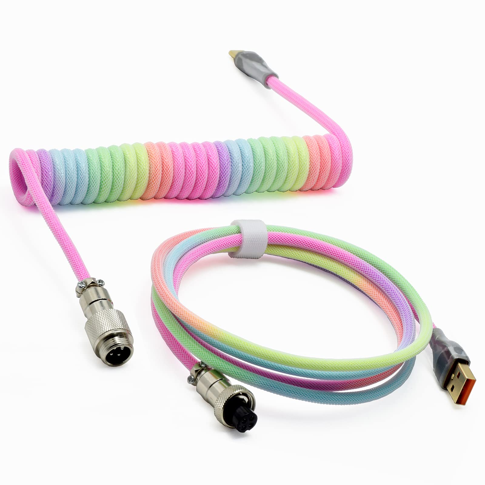 Type-C to USB A Keyboard Cable - đánh giá và giá Type C Detachable Cable Coiled Keyboard