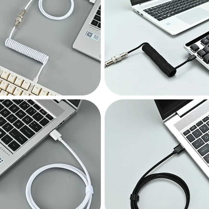 Coiled Keyboard Cable Type C t - đánh giá và giá Type C Detachable Cable Coiled Keyboard