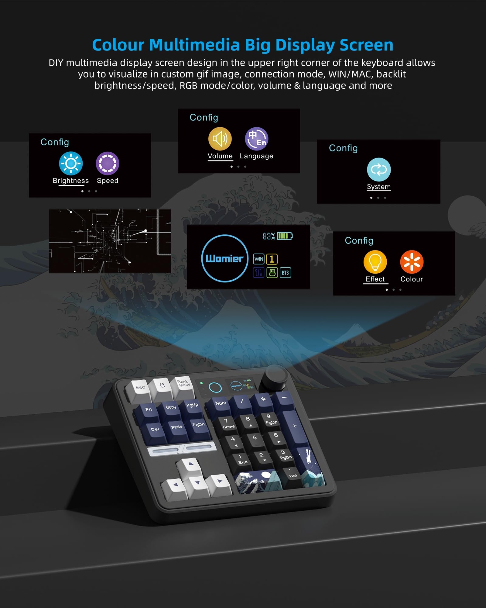 Womier SK30 Mini Mechanical Nu - đánh giá và giá Mechanical Numpad Hot Swap Rgb Wireless