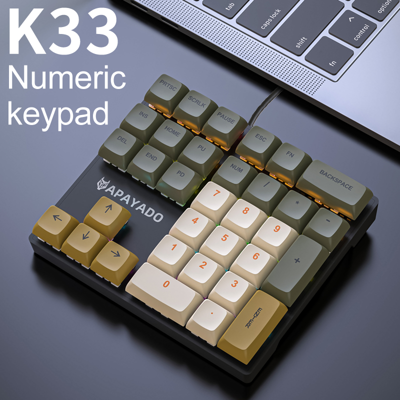 K33 33-Key Mechanical Numeric  - đánh giá và giá Pbt Keycaps For Numeric Keypad Numpad