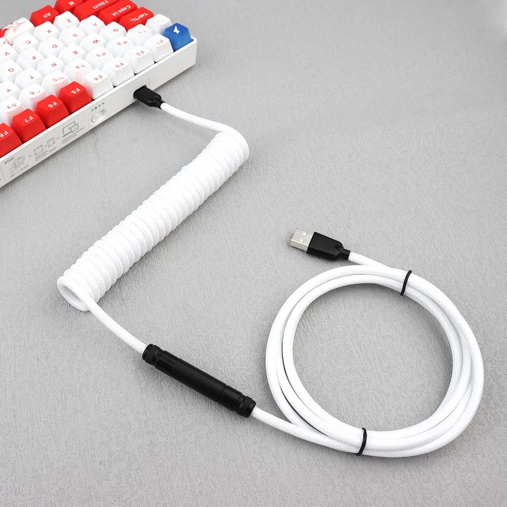 Type -C to USB Coiled Cable Ke - đánh giá và giá Type C Detachable Cable Coiled Keyboard