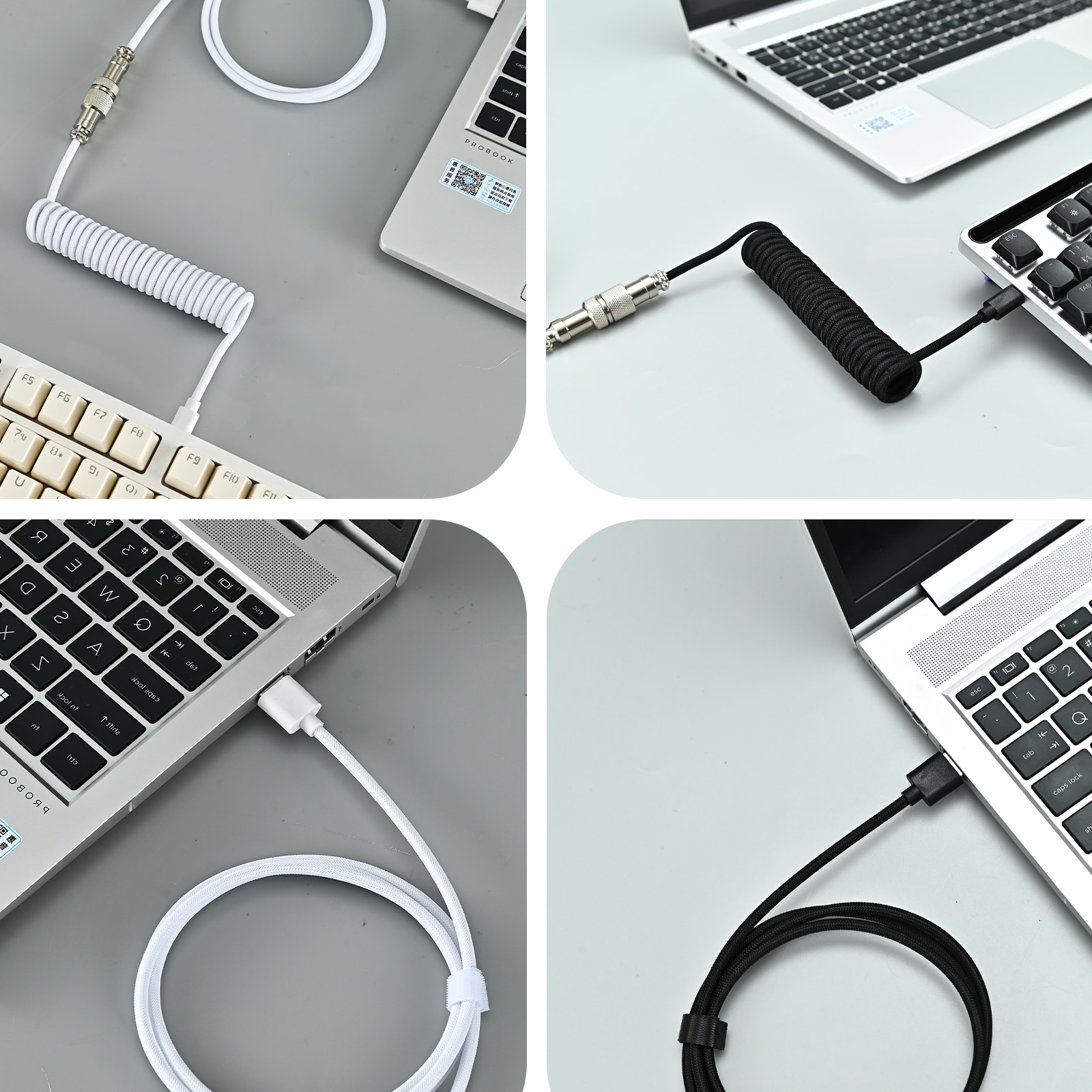 Coiled Keyboard Cable Type C T - đánh giá và giá Type C Detachable Cable Coiled Keyboard
