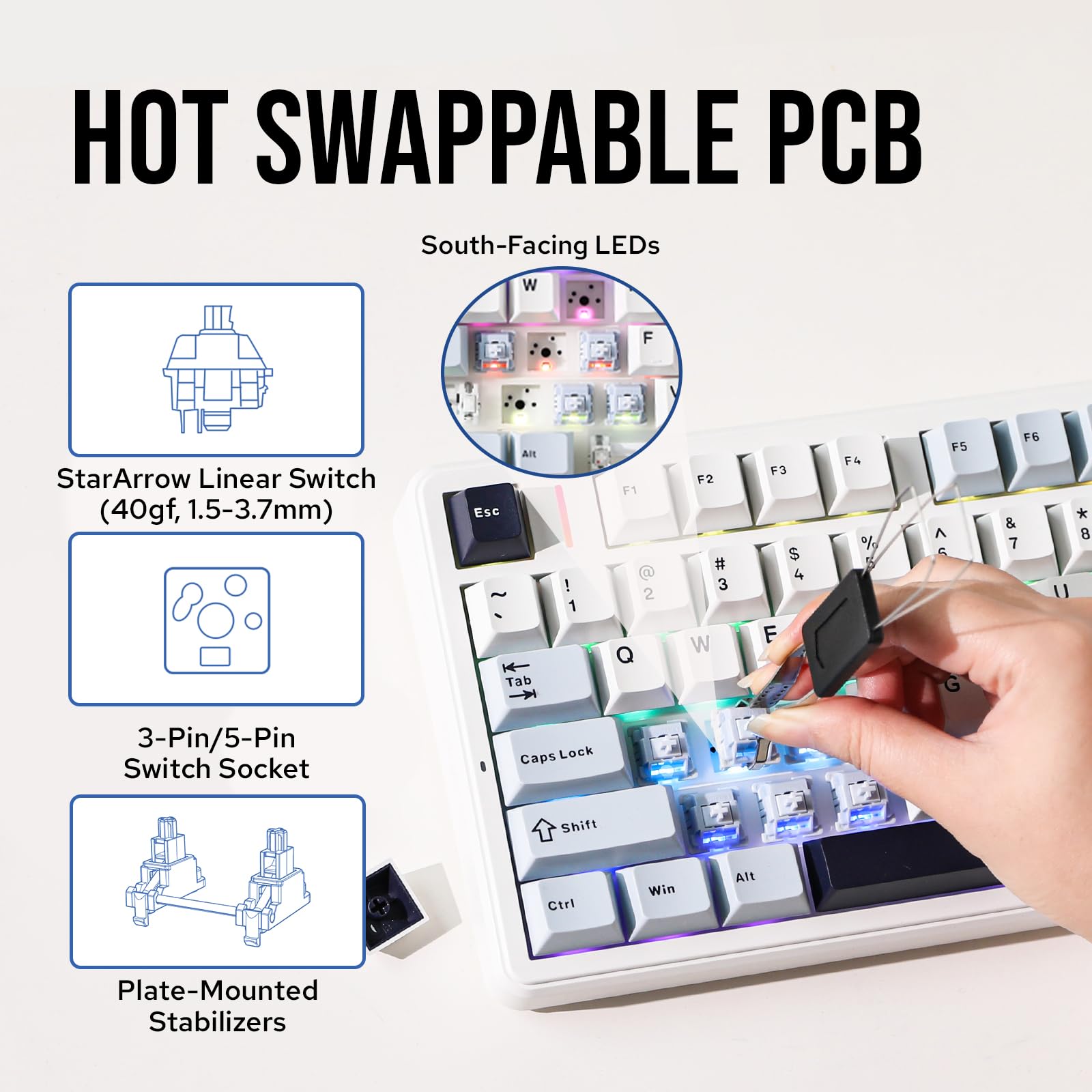 AULA F99 96% Wireless Gaming M - đánh giá và giá Mechanical Numpad Hot Swap Rgb Wireless