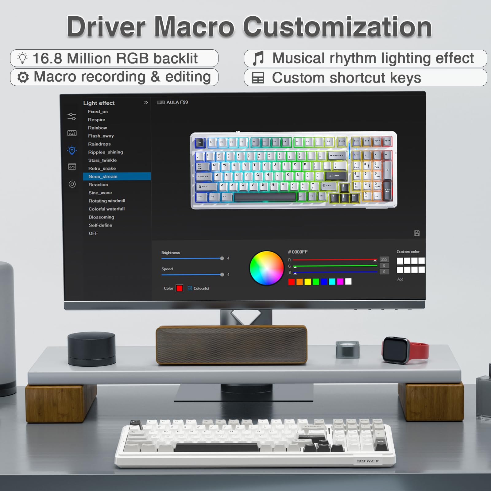AULA F99 Pro Wireless Mechanic - đánh giá và giá Mechanical Numpad Hot Swap Rgb Wireless